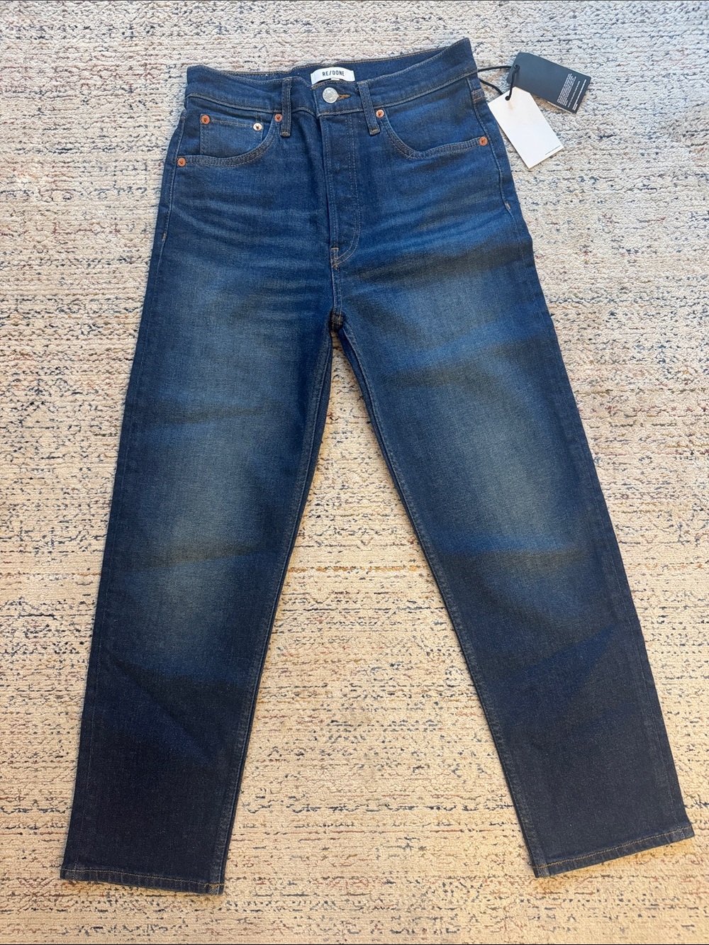 Re/Done Dark Blue Women's Straight-Leg Jeans